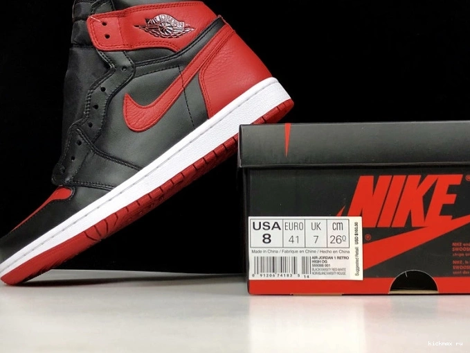 Rep MAX Retro OG 1 555088-001 Jordan Banned High Air 0811